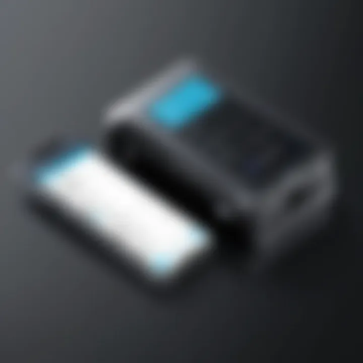 A user interface of a popular business card scanner application
