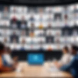 Virtual meeting showcasing a large group of participants engaged in discussion.