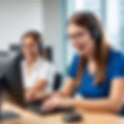 Capterra customer service representative assisting a client
