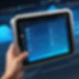 User interface of a cloud-based instant messaging application