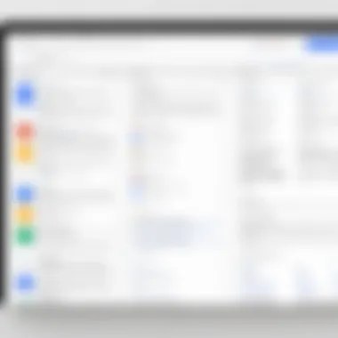 Overview of Google Docs interface showcasing various features