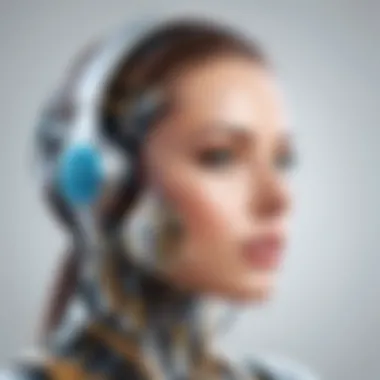 Illustration depicting machine learning's role in speech translation.
