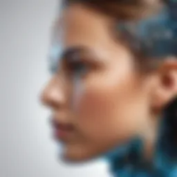 A visualization of speech recognition technology in action.