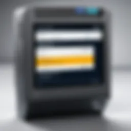 User interface of mailing label printing software