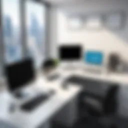 Modern office setup with eFax technology