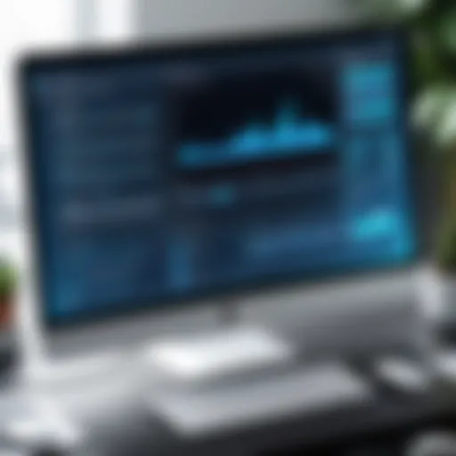 Modern electronic practice management software interface
