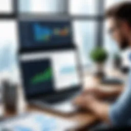 Professional analyzing financial data in QuickBooks