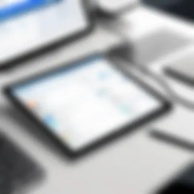Comparison of Expense Tracking Applications Tablet with multiple expense tracking apps open for comparison