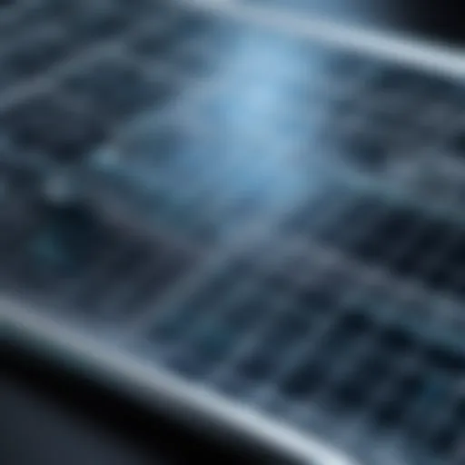 A digital representation of sleek wireframe designs on a computer screen.