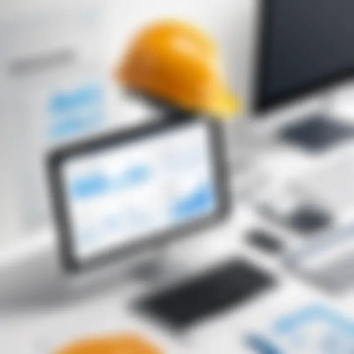 CRM software interface in construction