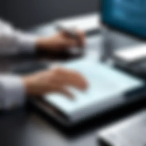Visual representation of digital signatures in action