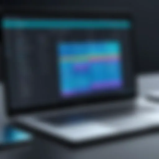 An overview of various scheduling app interfaces on a laptop screen