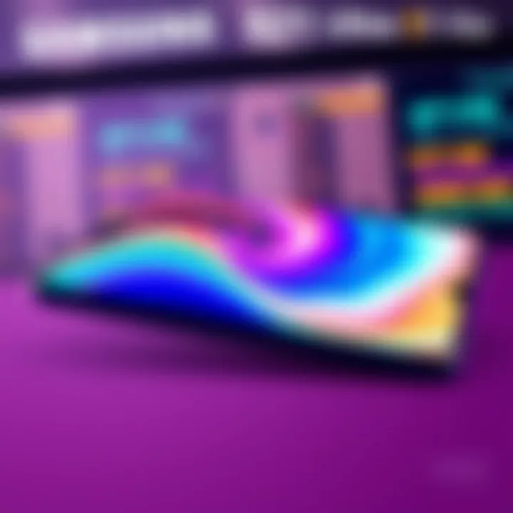 Vibrant Display of Samsung Galaxy S21 Ultra Display of Samsung Galaxy S21 Ultra demonstrating vibrant colors