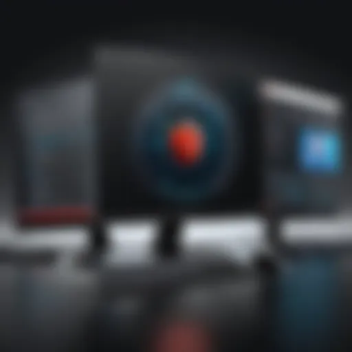 Visual representation of Bitdefender software interface and features