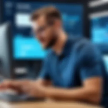 Reviewing Job Offers A satisfied data analyst reviewing job offers online