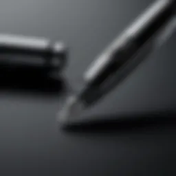 A close-up view of the Clip Studio Paint Pen showcasing its ergonomic design
