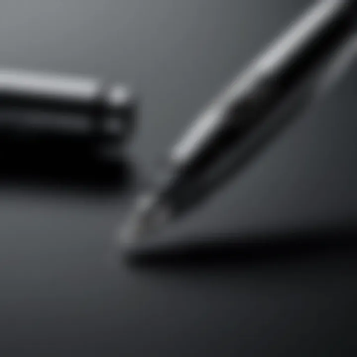 A close-up view of the Clip Studio Paint Pen showcasing its ergonomic design