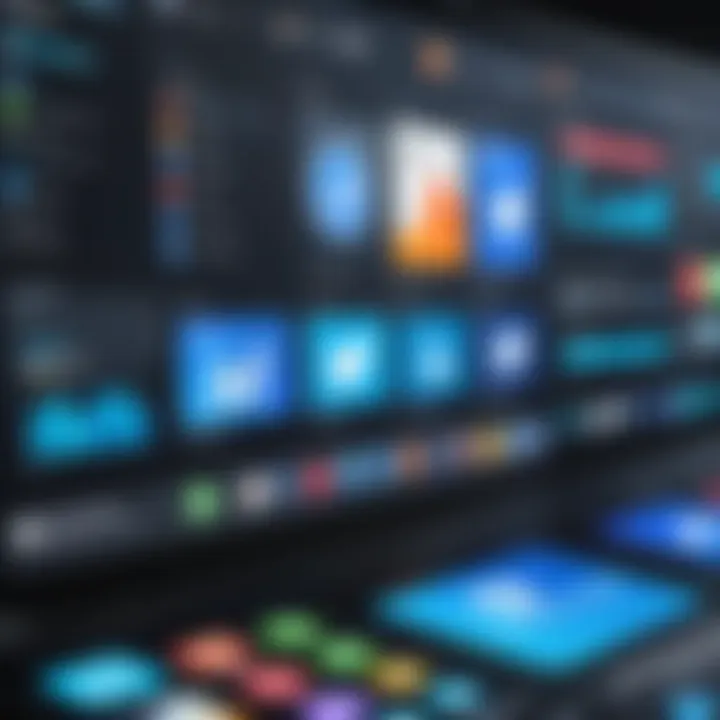 Dashboard showcasing various social media management features