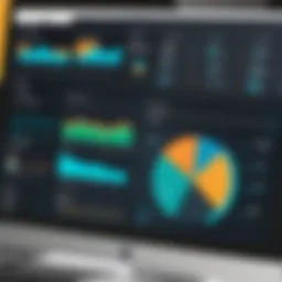 Visual representation of data analytics dashboard