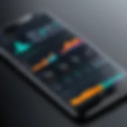 Visual representation of mobile app analytics dashboard