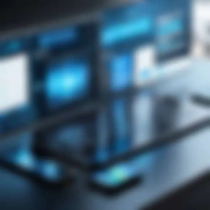 Visual representation of mobile device management solutions