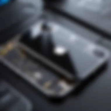 Illustration of secure iPhone usage in a corporate environment