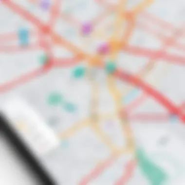 Map highlighting rideshare service coverage areas