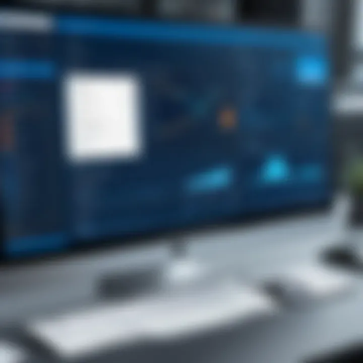 Graphical interface of Microsoft Dynamics 365 finance module