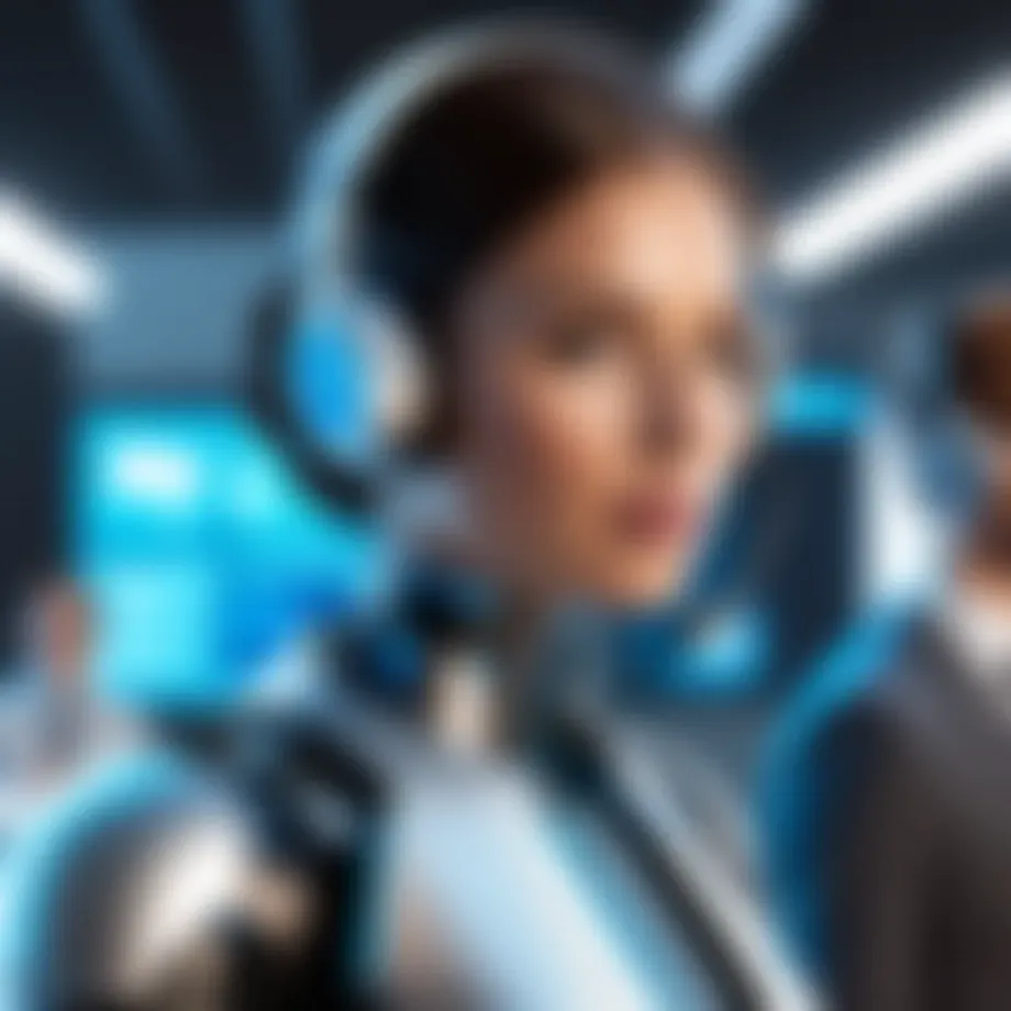 Visual representation of AI-driven virtual agents in action