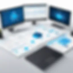 A diagram showcasing the functionality of mid-size ERP solutions