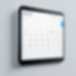 A digital calendar showcasing various scheduling features