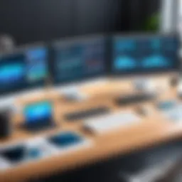 Collaborative workspace showcasing digital task management.