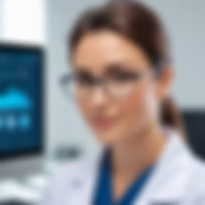 Healthcare professional using Practice Fusion
