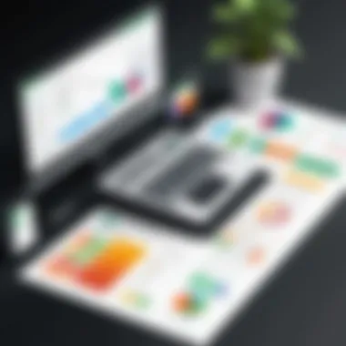 Infographic summarizing key features of selected software options