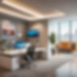 A modern Regus private office showcasing sleek design and functionality