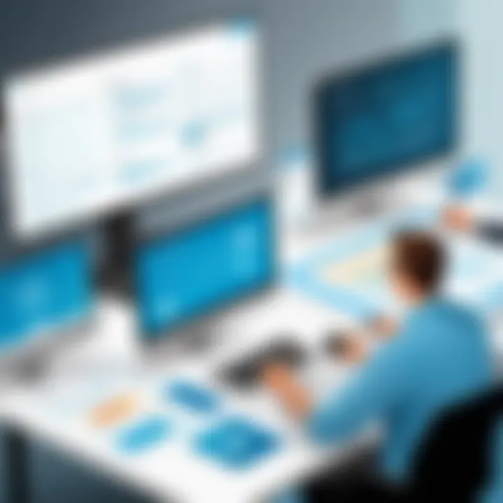 Illustration of data-driven decision-making process powered by Salesforce