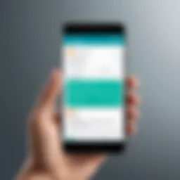 User interacting with SysAid mobile app on a smartphone