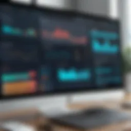 A visual representation of advanced accounting software dashboard