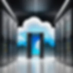 An illustration showing the architecture of enterprise vault cloud solutions.