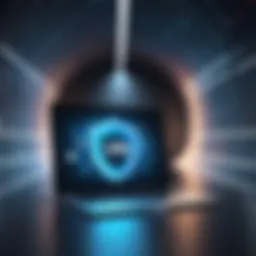 Conceptual representation of VPN technology