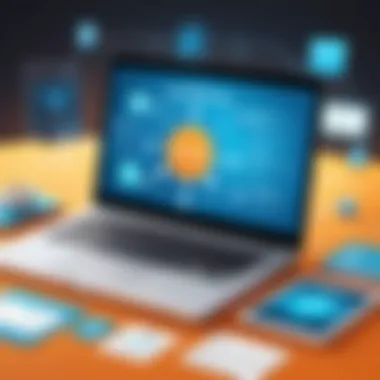 Core Components of Gamification Training Software Visual representation of gamification elements in training software