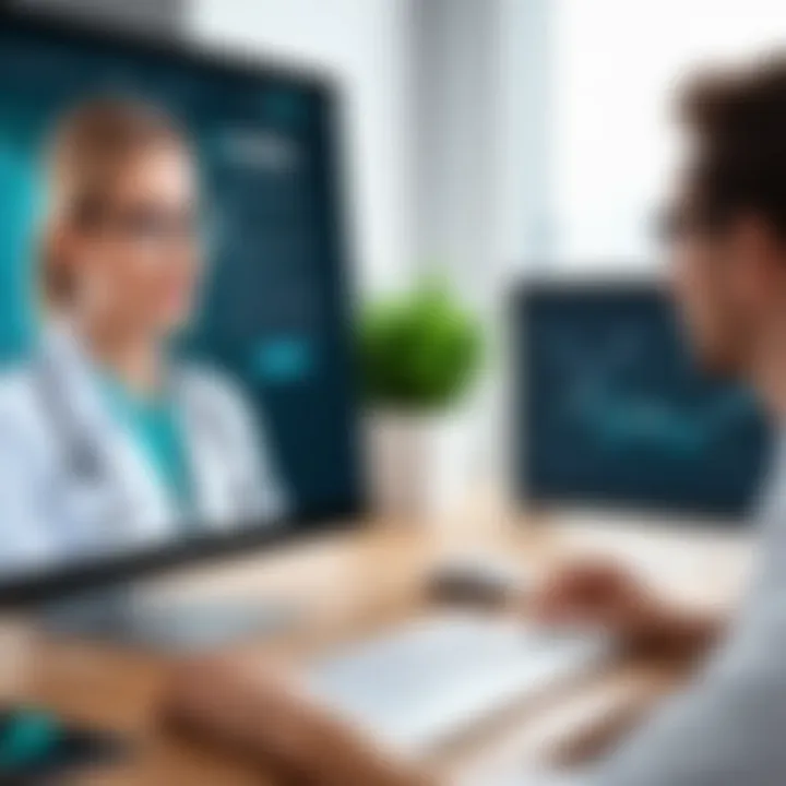 Healthcare professionals providing online consultation