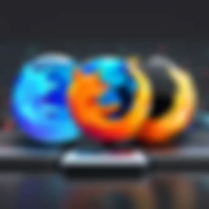 Graph comparing Mozilla's market position with other browsers