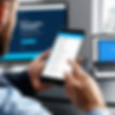 Mobile Accessibility for Candidates Candidate reviewing a job description on a mobile device