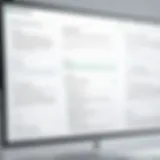 Digital interface showcasing job description templates
