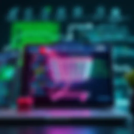 Visual representation of a seamless shopping cart integration in software