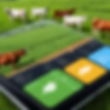 Data-Driven Decisions in Livestock Farming Graphical representation of livestock data analytics from a herd management app.