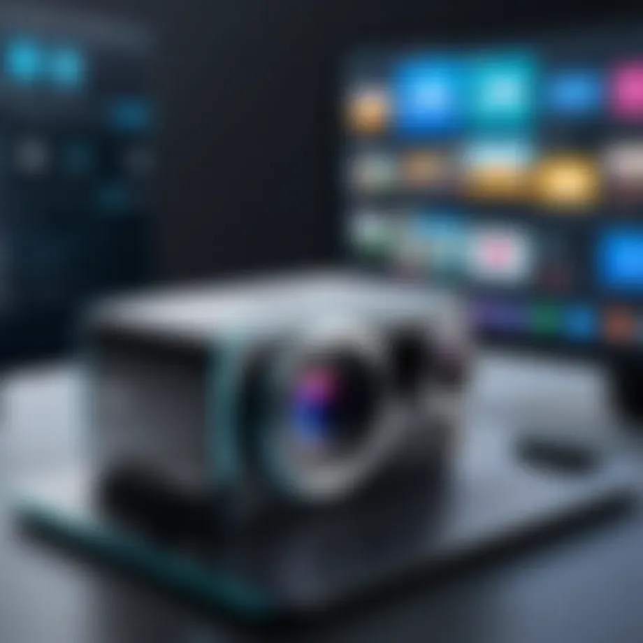 Overview of ManyCam's user interface showcasing various features