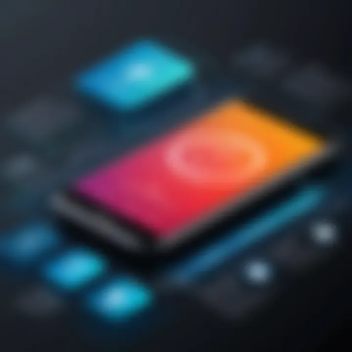 An infographic depicting essential mobile security features