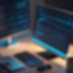 Illustration depicting the concept of static code analysis in software development